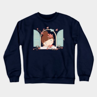 Girl At A Window Crewneck Sweatshirt